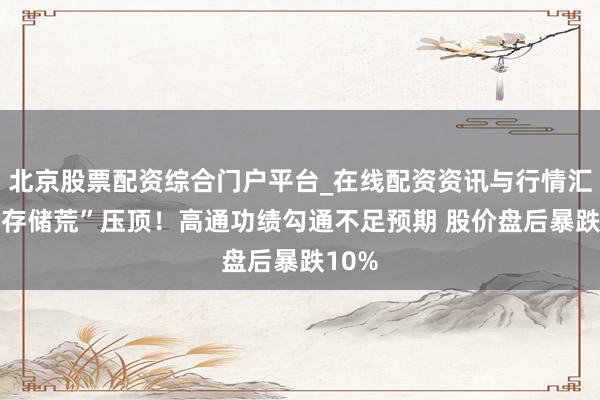 北京股票配资综合门户平台_在线配资资讯与行情汇总 “存储荒”压顶！高通功绩勾通不足预期 股价盘后暴跌10%