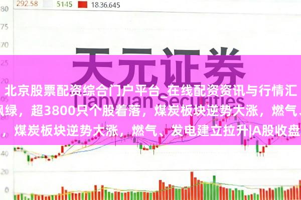 北京股票配资综合门户平台_在线配资资讯与行情汇总 A股主要指数全线飘绿，超3800只个股着落，煤炭板块逆势大涨，燃气、发电建立拉升|A股收盘