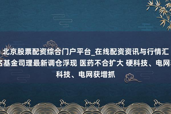 北京股票配资综合门户平台_在线配资资讯与行情汇总 盛名基金司理最新调仓浮现 医药不合扩大 硬科技、电网获增抓